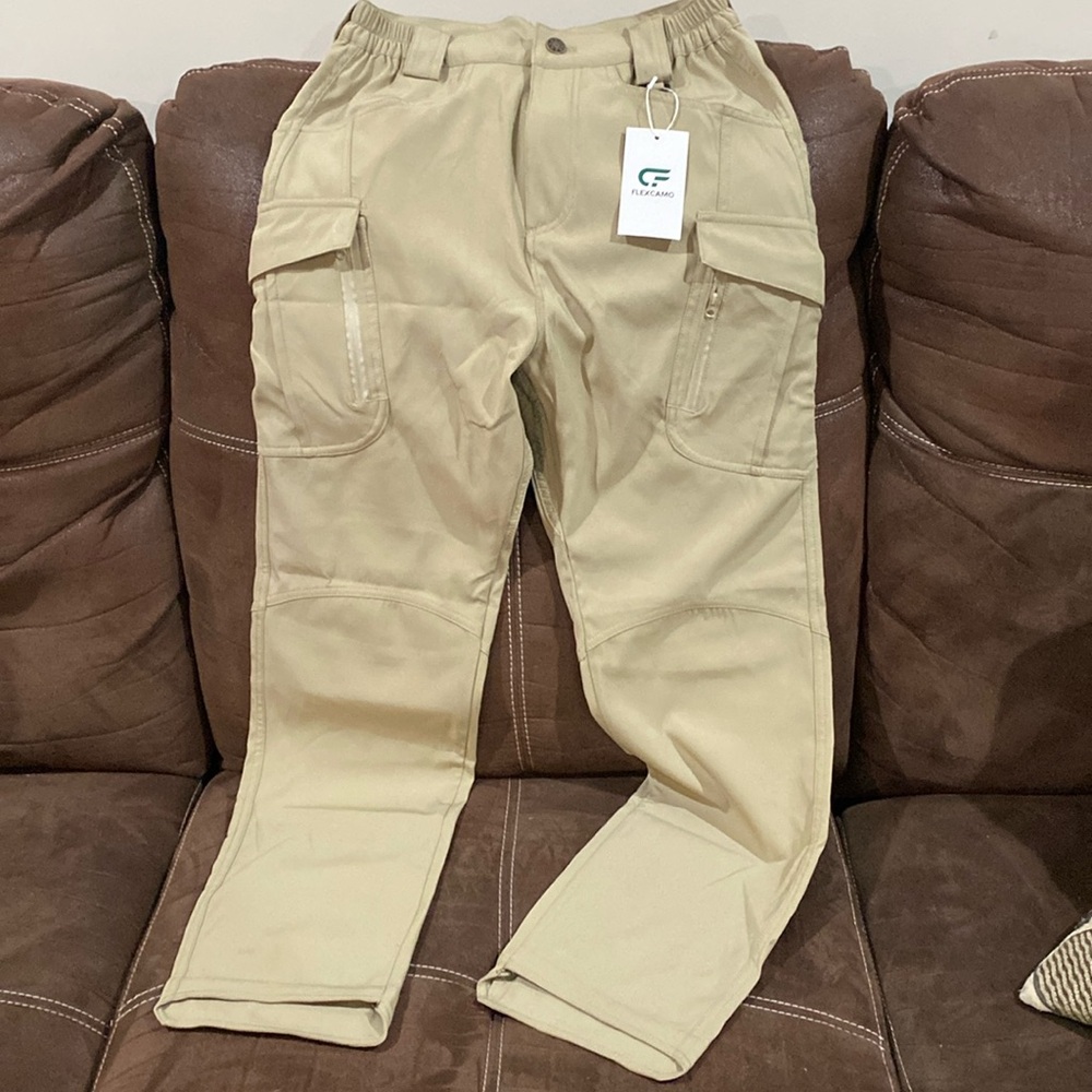 Flexcamo cargo pants, small 28 tan new with tags tactical series stretch